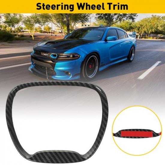 

Steering Wheel Frame Trim Ring Fiber Carbon For 2014-21 Jeep Grand Cherokee SRT8