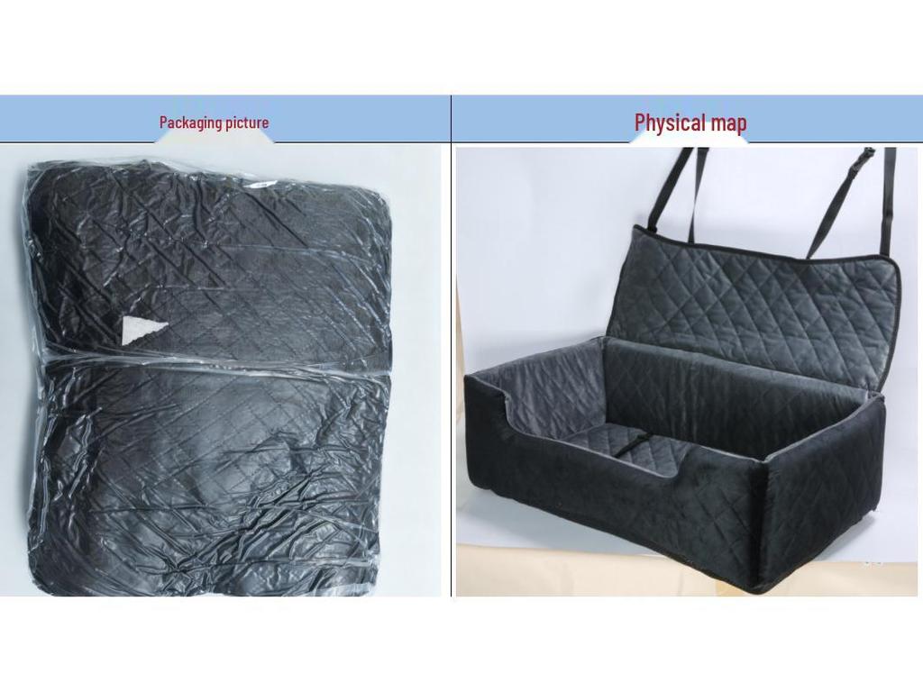 Open-Type Car Dog Bed & Safety Seat for Medium To Large Dogs - Rear Seat Travel Pet Sponge Bed