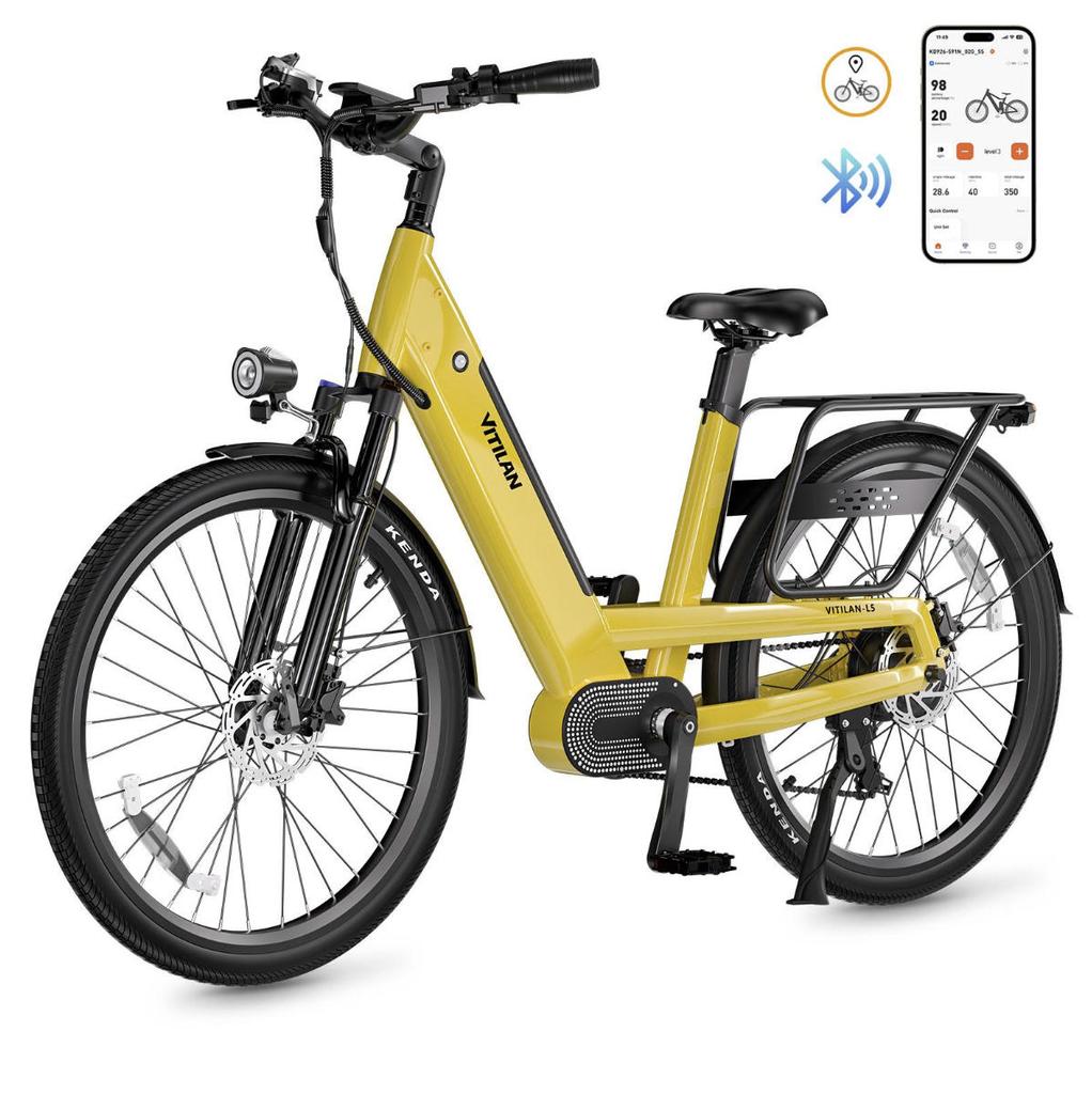 Elektrokolo VITILAN L5, 500W motor, 48V 15Ah baterie, maximální rychlost 40 km/h, dojezd 100 km, 26x 2,4palcové pneumatiky