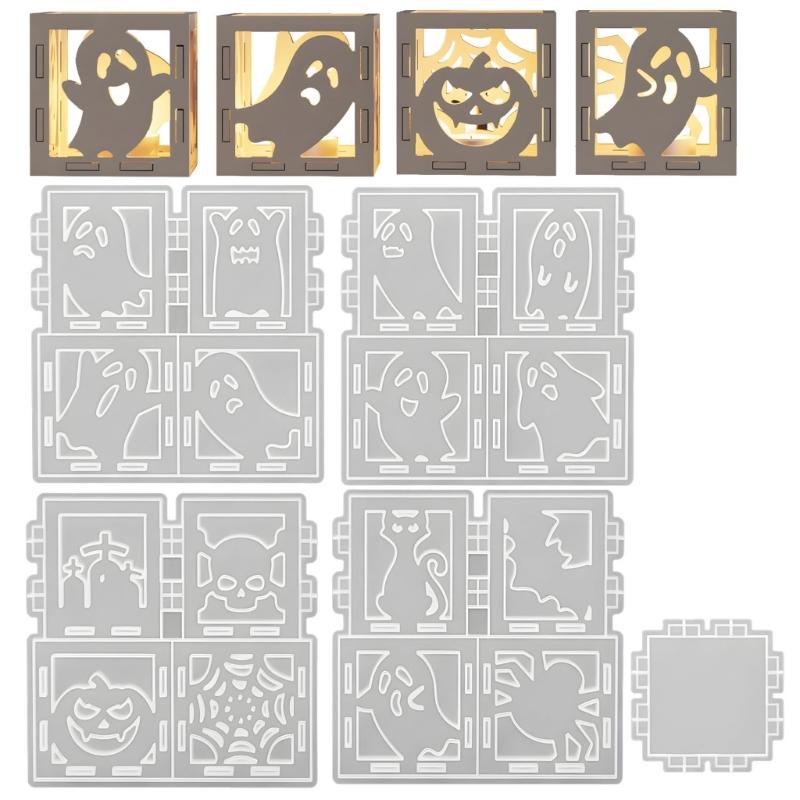 Reusable Silicone Coffin Mould Halloweens Decorations for Lanterns Candle and Crafting Projects