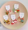 2022 Christmas Holiday Hair Accessories Set: Red Rubber Band, Resin Acrylic Side Clip, Baby Bangs Clip