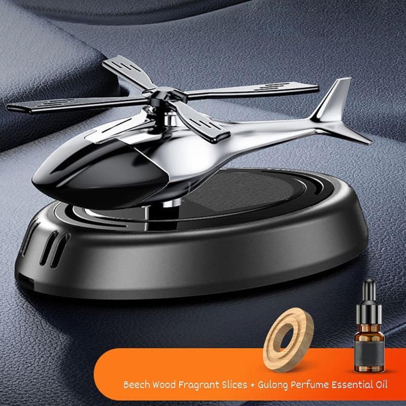 Solar Powered Car Scent Helicopter Car Air Freshener Car Decoration for Office