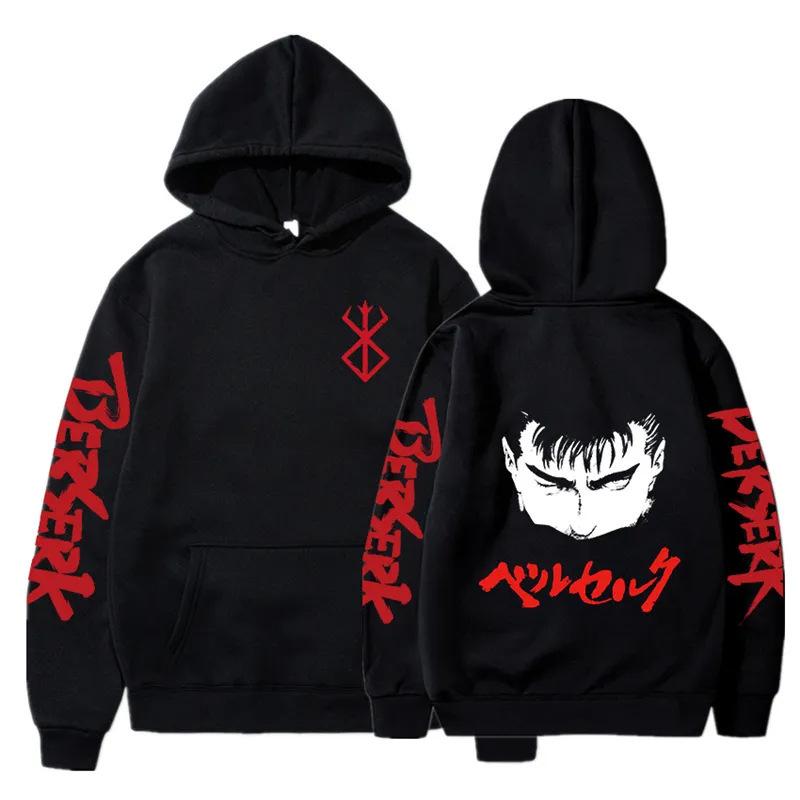 European-Sized Berserk Anime Streetwear Hoodie - Autumn/Winter Cotton Sweatshirt.