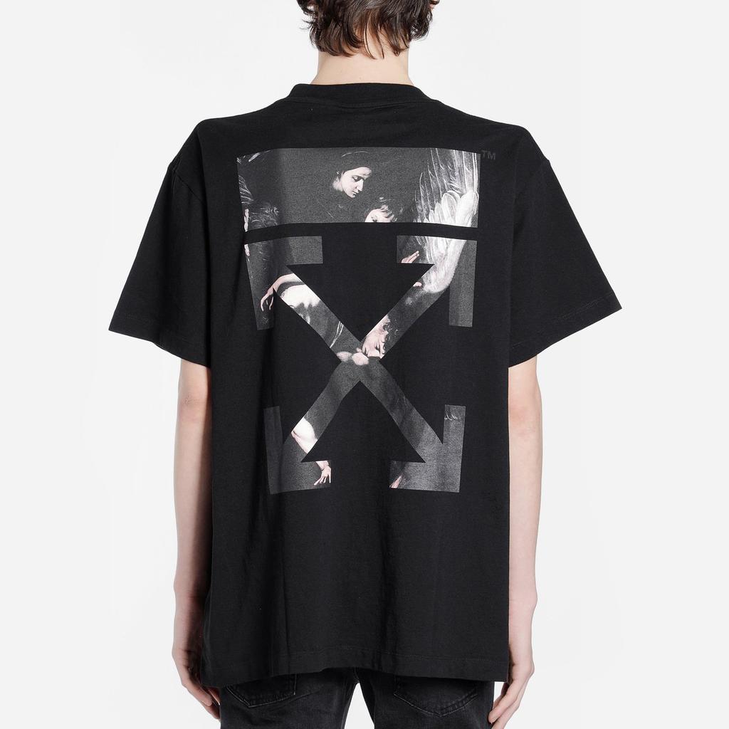 Off-White Caravaggio Arrow T-Shirt Black Men Tops OMAA038S201850041088