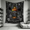 Jack Daniel'S Tennessee Whiskey Bottle Tapestry Wallmounted Background Cloth Atmospheric Background Cloth Homestay Soft Decoration Tapestry