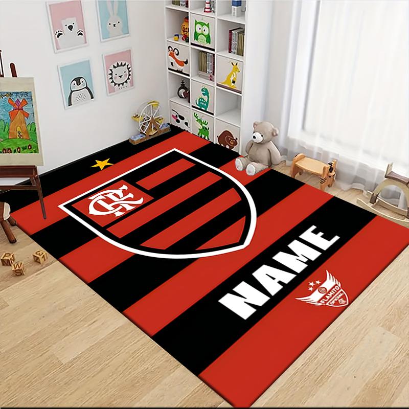 Custom Name Wolves Crest Badge Carpet Rug Customizable Soft Washable Anti-Slip Home Living Room Sofa Mats Personalized Rug. 0909201