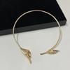 Simple And Light Luxury Temperament Cold Style Metal Leaf Flower Necklace Fashionable Personality Clavicle Chain Open Collar