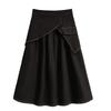 DIMANAF 2026 Plus Size Summer Skirts Women A-Line Cotton Fashion Lady Casual Elegant Long Skirt