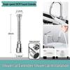 Universal Anti-Splash Faucet Extender with Rotating Joint for Balcony Use