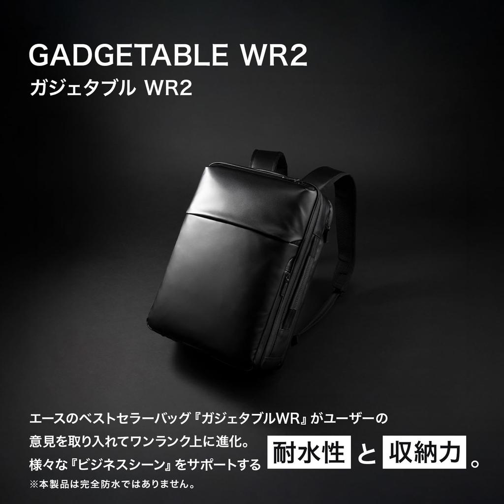 Ace Gene Gadgetable WR2 Business Backpack, Fits B4 Size Documents, Fits a 14-inch PC, 14L Capacity, No. 68665