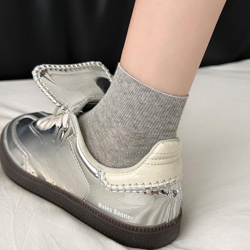Summer and Boodles Shoes Cool and Gentle Milk Coffee Unlined Summer Short Socks Children's Slim Style Cotton