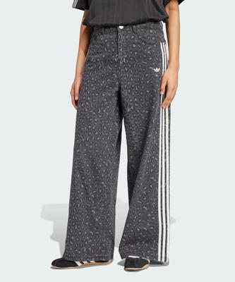 Denim Loose Pants - Leopard: Charcoal / Ka2679