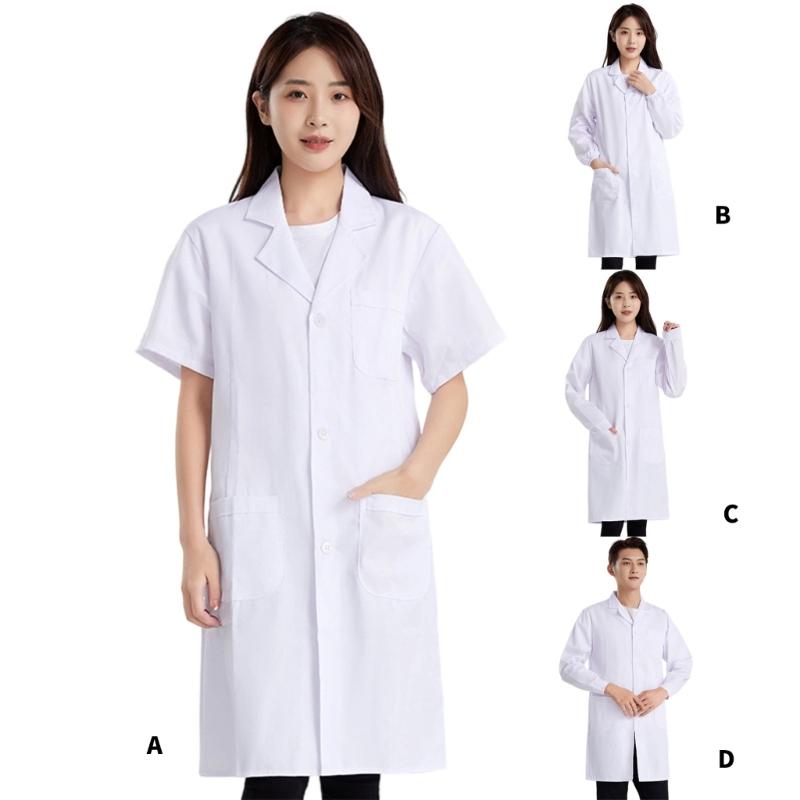 Practical Cotton Healthcare Coat Practical Design Staff Uniform Nurse Clothing Long Sleeve Blouse For Long Shifts