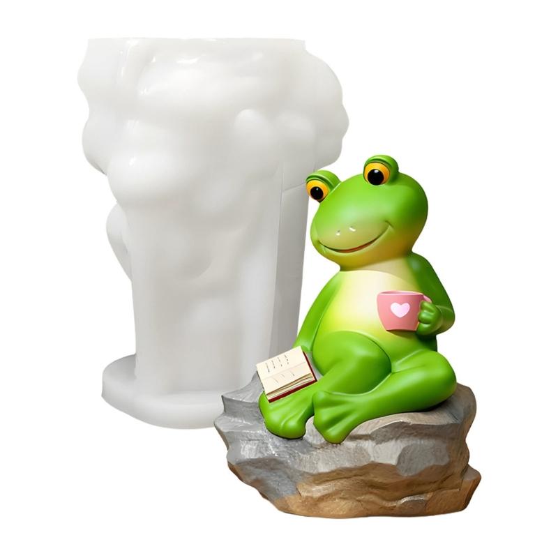 DIY Frogs Silicone Mold For Resin Art Craft Reusable Animal Shaped Molds Desktop Garden Decors Handmade Gift Creation