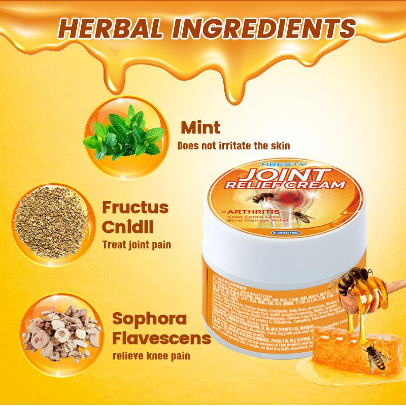 Hbesty Bee Venom Heat Therapy Joint Balm Herbal Aroma For Soothing Discomfort Muscle