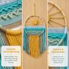 Yellow Macrame Wall Hanging 11.81x 23.62in Boho Tapestry Wall Art  for Apartment