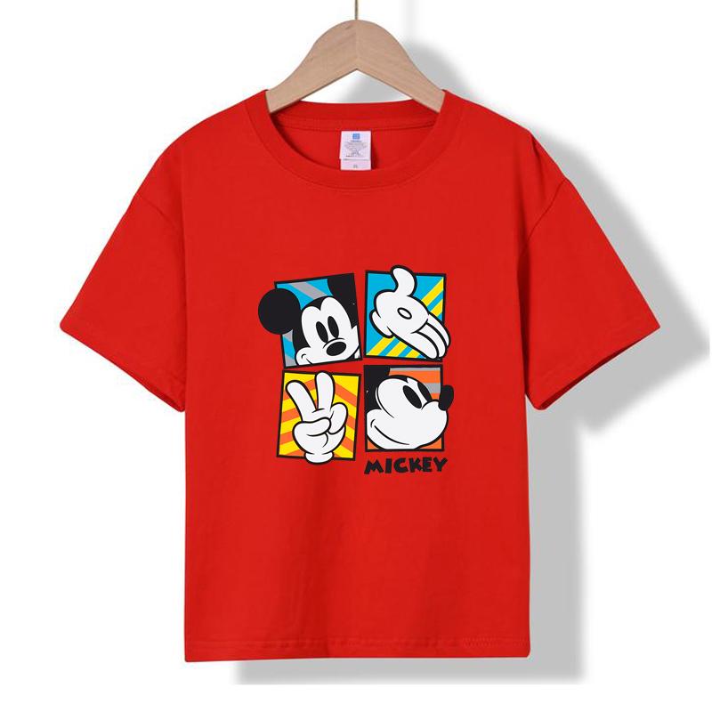 MC-40 MINISO 2026 Summer New Printed Cotton Round Neck T-shirt for Children Aged 1-16, Boys and Girls