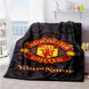 Manchester Customize Your Name Blanket Cozy Customizable Blanket Durable Comfort Great for Office Chair Bed Livingroom Home Decor