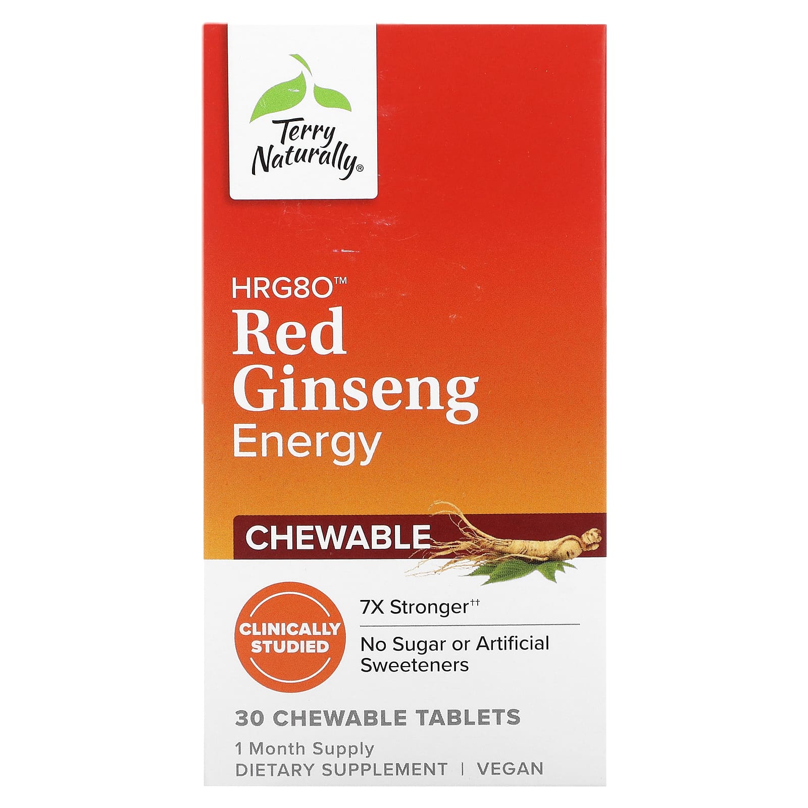 

Hrg80 Red Ginseng Energy, Chewable 30 Tablets (100Mg per tablet)