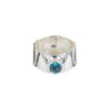 Swiss Blue Topaz Gemstone 925 Sterling Silver Jewelry Handmade Ring For Men RR-15-7