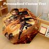 8‑Rib Automatic Umbrella, Attack On Titan Design Foldable Umbrella for Sun Rain Protection Travel