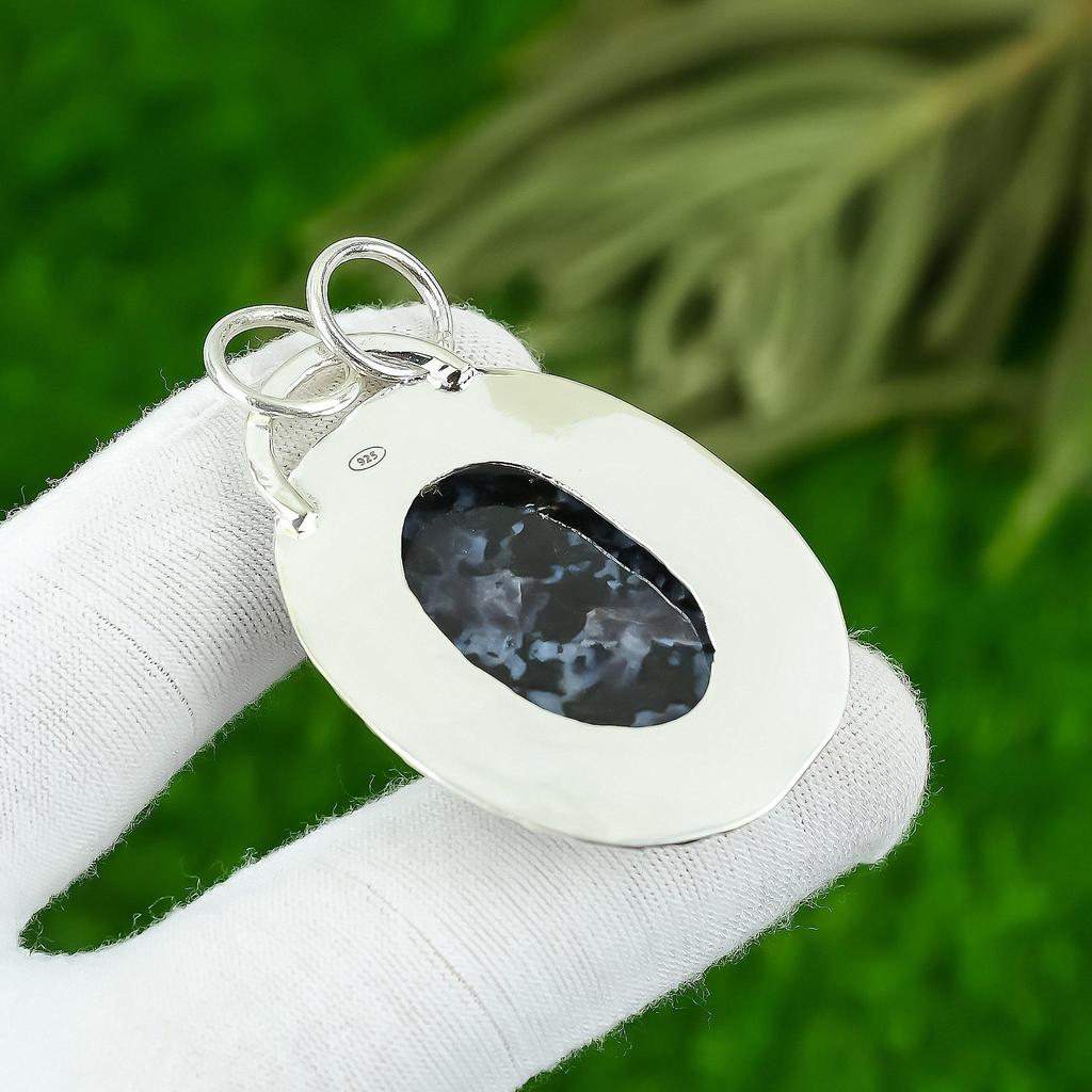 Birthday Gift For Her Natural Mystic Merlinite Gemstone Pendant 925 Silver