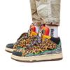 2025 Vinter Trendiga Högtoppade Skate-skor för Herrar och Damer med Leopardmönster: Mångsidig retro hiphop-stil med höjdökning