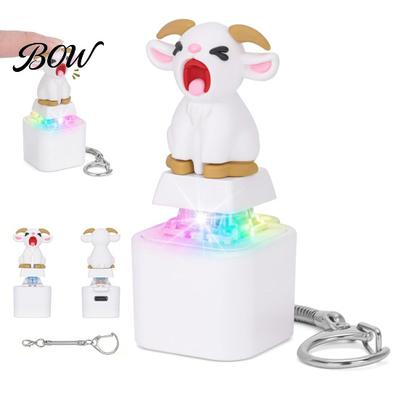 Stress Relief Fidget Toys 1/2/3Pcs Screaming Goat Keyboard Toy, Rechargeable Sheep Finger Clicker Desk Toy with Light Sound, Animal Push Button