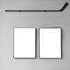2PCS Hockey Stick Wall Mount Racks Space Saving Ice Hockey Stick Storage   Hangers with Scratch Proof Pad