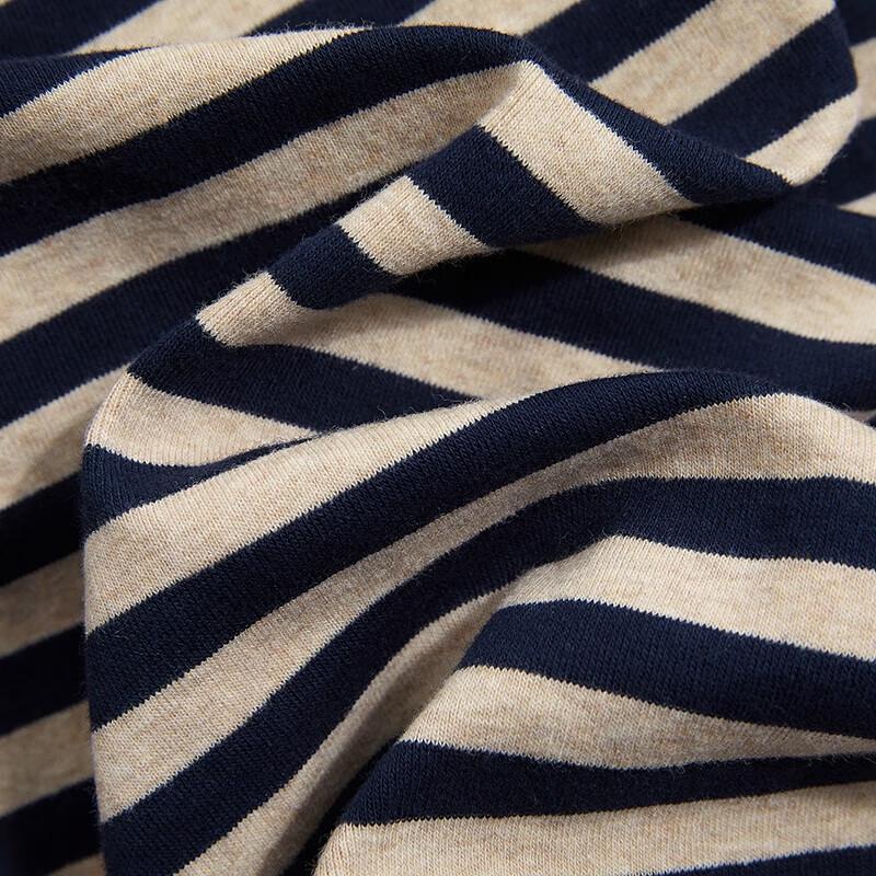 Ta Chi Women's Striped Off-Shoulder Long Sleeve Knit Top