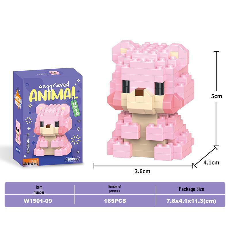 Lele Brothers Micro Building Blocks - Educational Small Animal Sets for Kids, Compatible with Lego, Boys' Toy Gifts