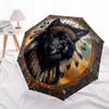 1 PC Automatic Folding Umbrella - Wolf Chief Pattern, Portable & Foldable Design with 8 Ribs, Christmas Birthday Gifts