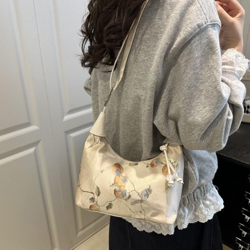 Zipper Chinese Style Handbag Canvas Cheongsam Bag Fashion Pea Purses  Shopping