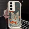 Phone Case for Samsung Galaxy A17 A16 A15 A14 A13 Funny Cats Fashion Style A56 A36 A26 A55 A35 A25 A54 A34 A24 A53 A33 A23 A07 A
