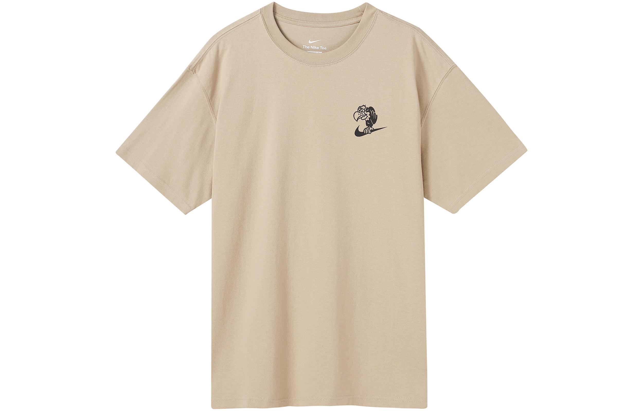 

Nike T Shirts Men s Beige Crew Neck Moderate Straight Fit DR8915-250 XXL