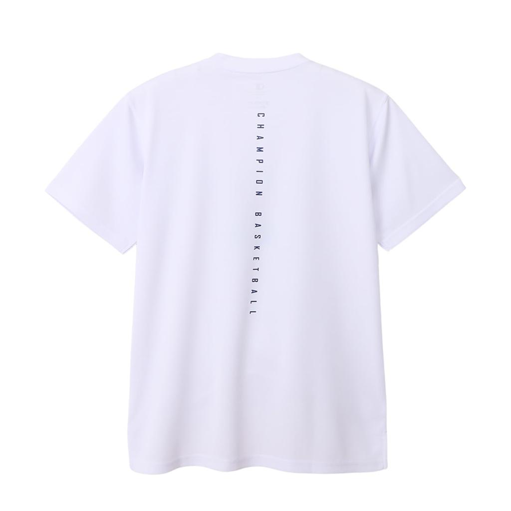 Champion Short Sleeve Shirt for Short Crew Quick Graphic Logo Short Sleeve White Kids, Sleeve, Neck, Antibacterial, Deodorizing, Drying, Print,