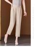 2026 Ice Silk Summer Pants: Lightweight, Versatile, Straight-Leg, Nine-Tenths Length for Middle-Aged and Elderly Women