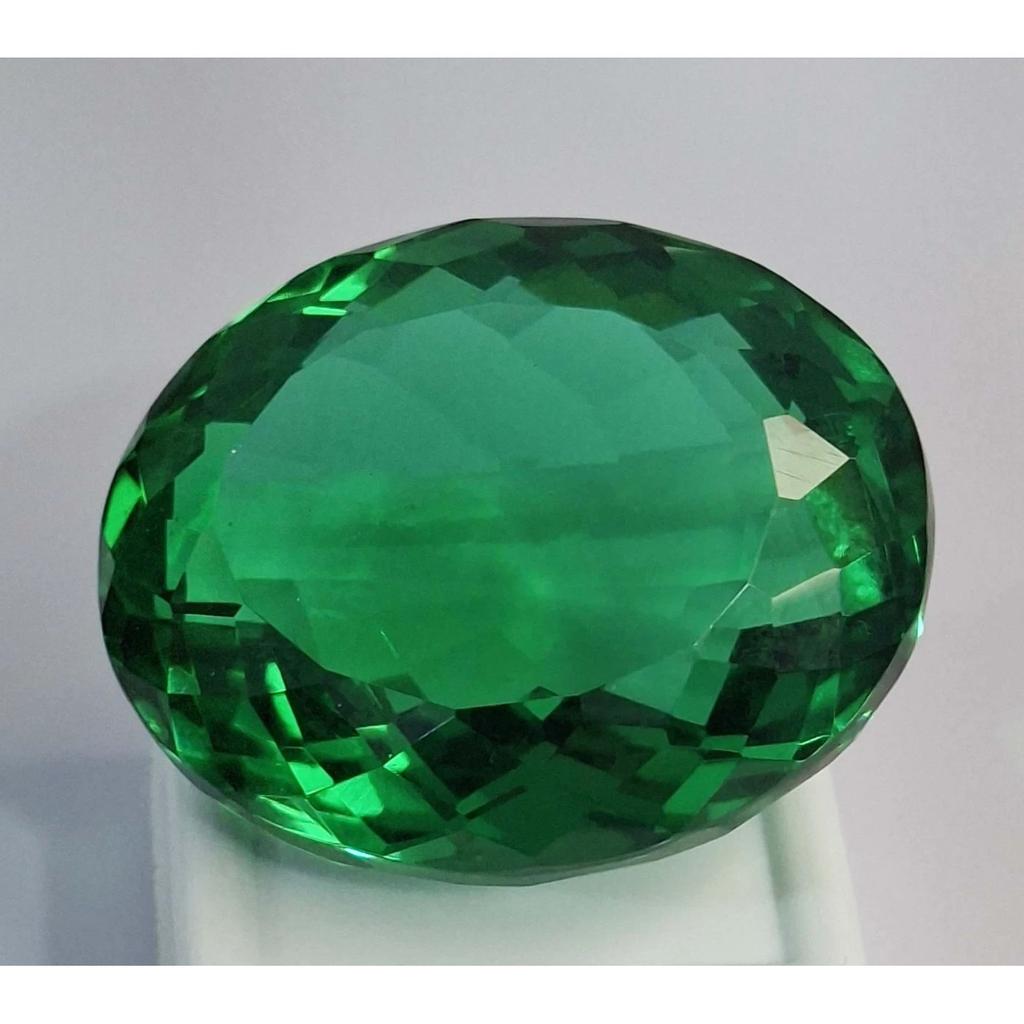 Certified Lab Created Green Topaz Oval Cut 121-123 Ct Stunning Loose Gemstone