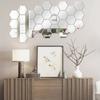 12pcs 3.15×2.76×1.57in Hexagon Mirror Wall Sticker Acrylic Self-adhesive Mirror Tile  Office