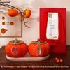 Ruyi Persimmon Ceramic Tea Can: Sealed Canister for Tea, Home Decor & Wedding Souvenir