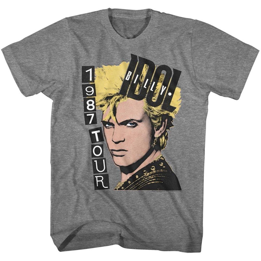 Billy Idol 1987 Tour Men T Shirt Punk Band Music Tour Concert Merch XXXXL