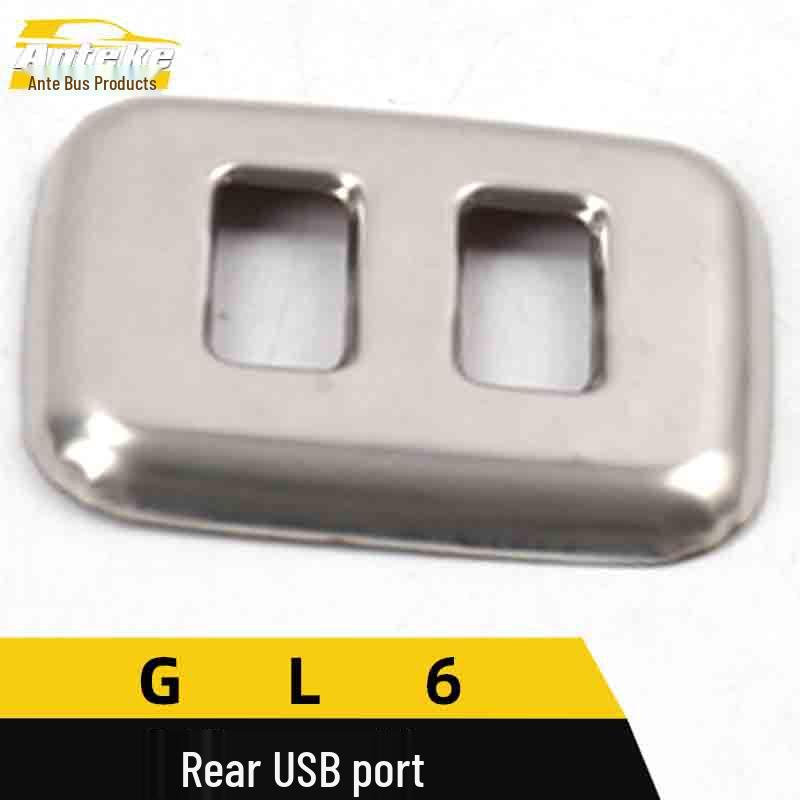 GL6 Tylny Interfejs USB Ramka Dekoracyjna i Port Ładowania Naklejka z Cekinami Akcesorium Samochodowe