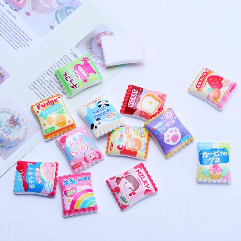 Glossy Handmade Cartoon Candy Resin Hair Clip DIY Accessories.