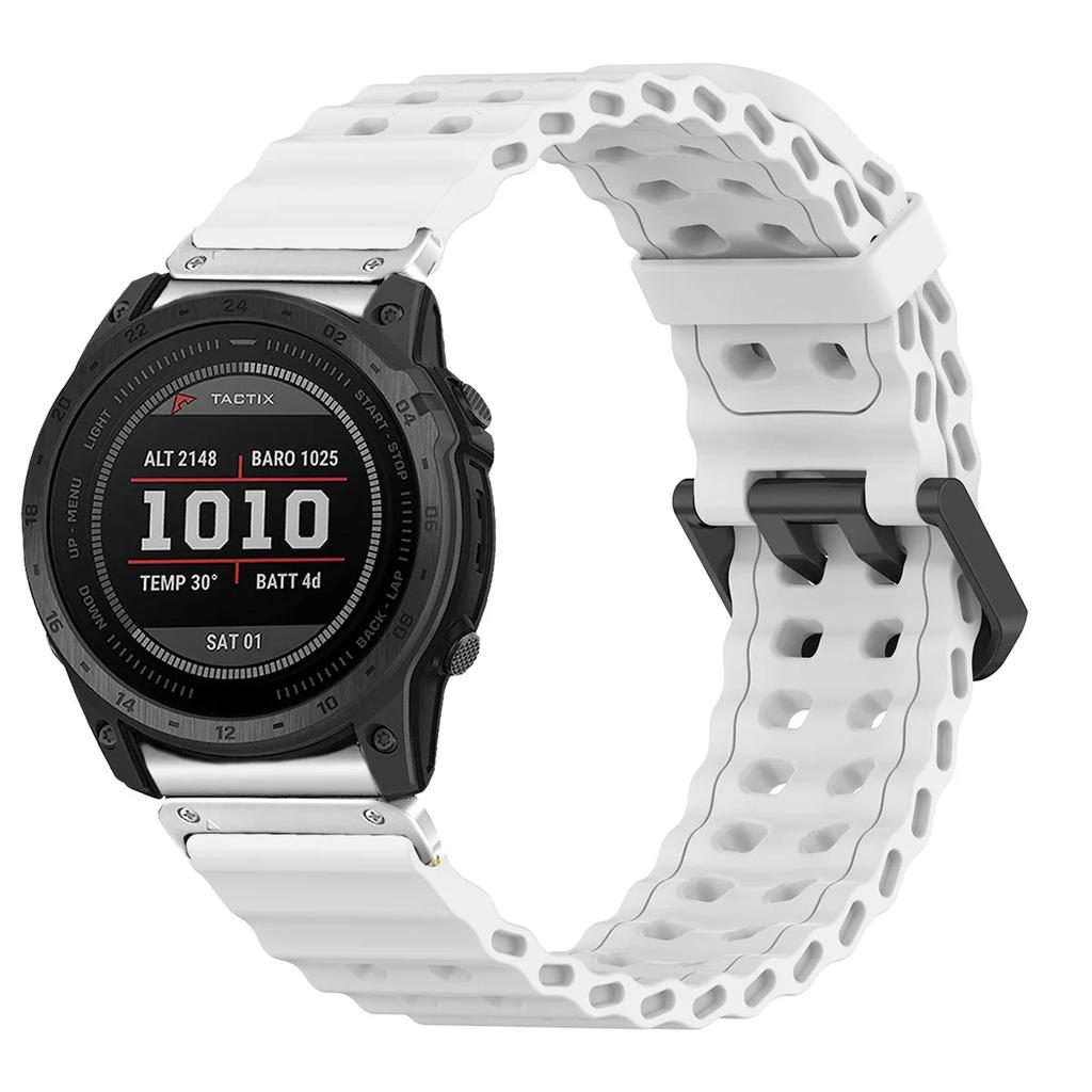 26mm Strap For Garmin Fenix 8 51mm Sport Silicone Wristband for Garmin Fenix 7XPro Instinst 3 Instinct 2X Solar Enduro 3 2 Band