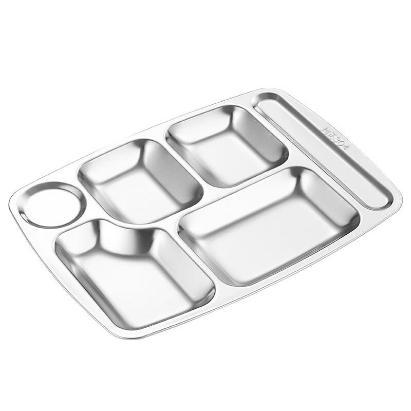 304 Stainless Steel 5-Compartment Divided Dinner Plate
