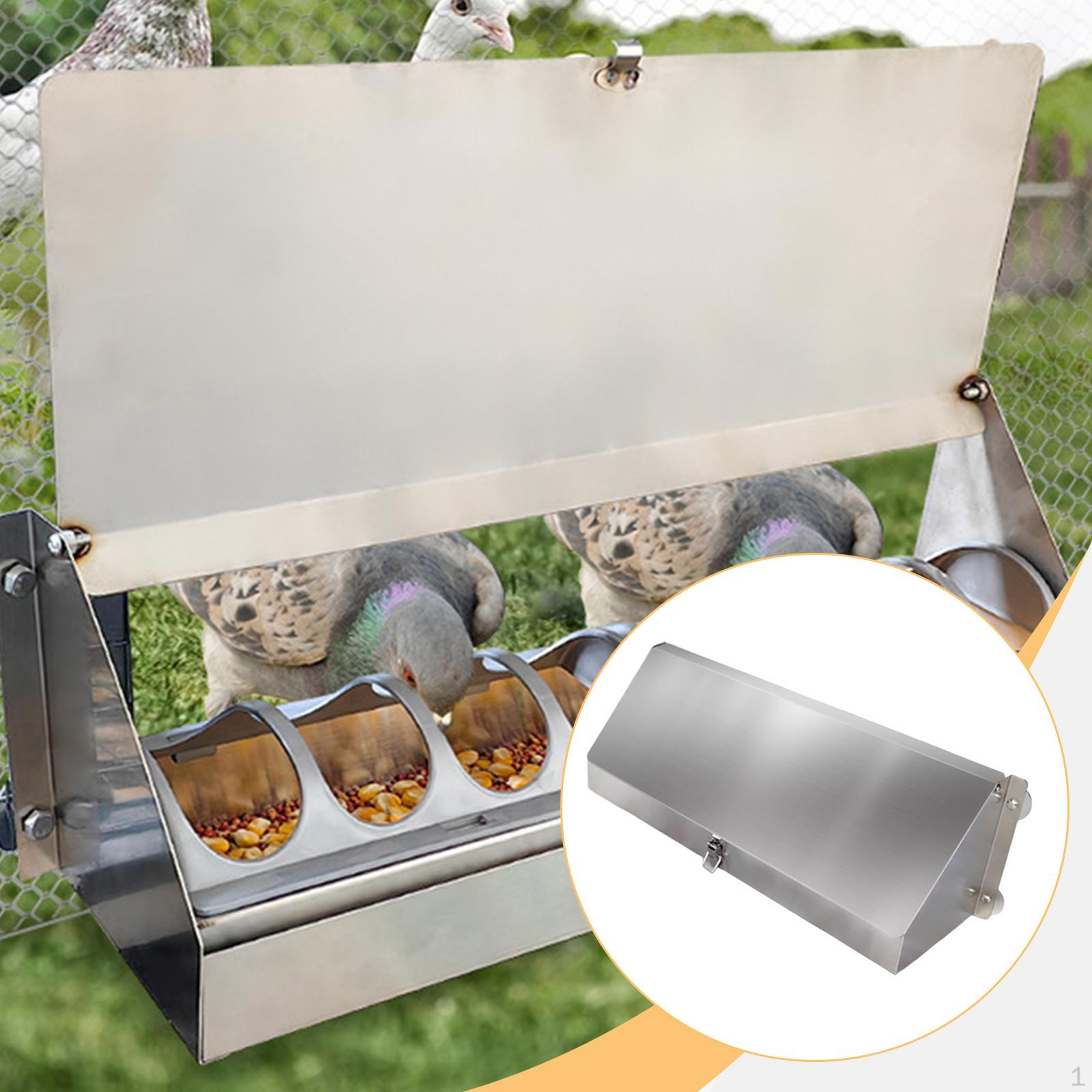 

Outdoor Pigeon Feeder, Covered Slotted Container, Thickened Bird Accessories with Lid S