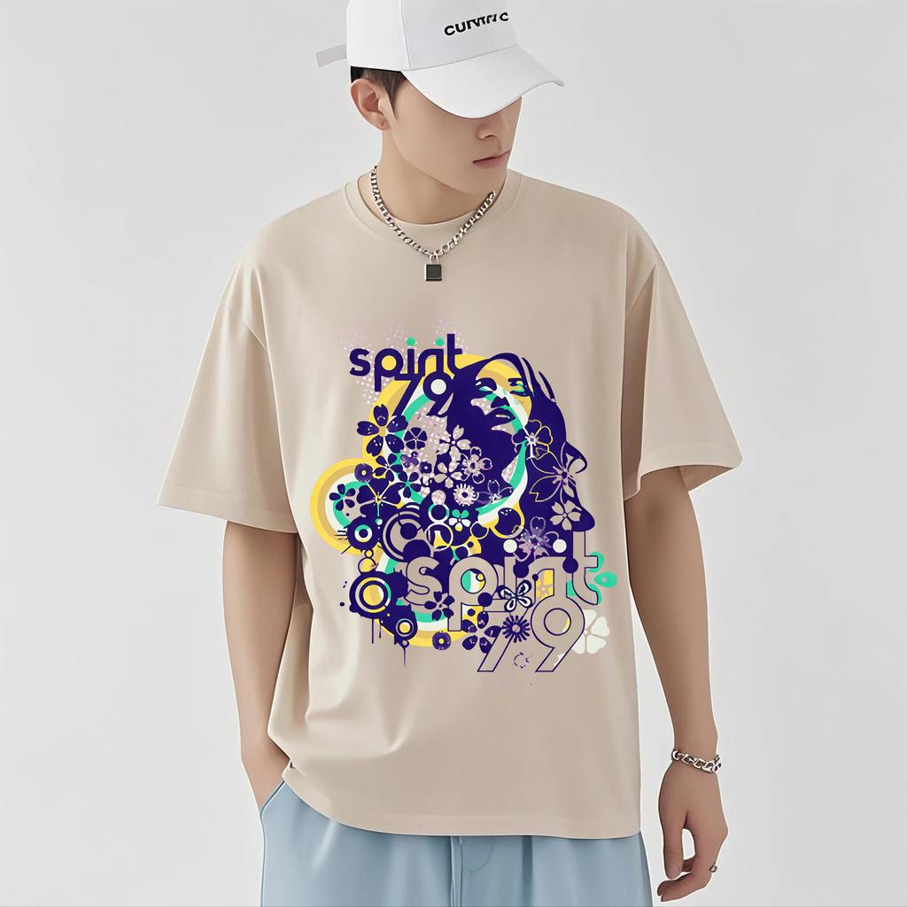 AmericanStyle Graffiti Cotton Printed Casual MultiPurpose ShortSleeved TShirt For Unisex And Unisex Suitable For Summer