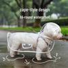Waterproof Transparent Raincoat with Belly Protection for Small To Medium Dogs, Including Shiba Inu and Teddy Puppies.