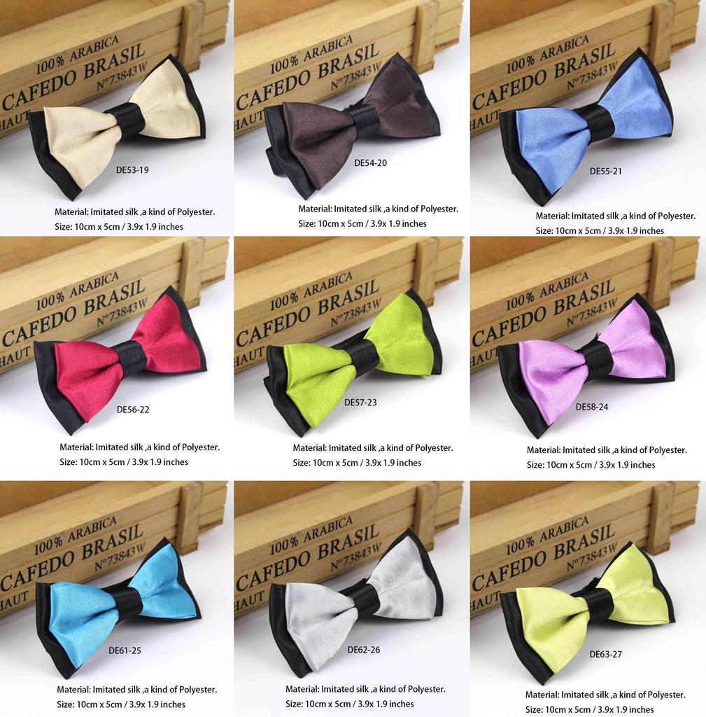Classic Children's Bow Tie Baby Boy's Girl Fashion Solid Color Adjustable Bow Tie Children's Two-tone Pet Dog and Cat Bow Tie