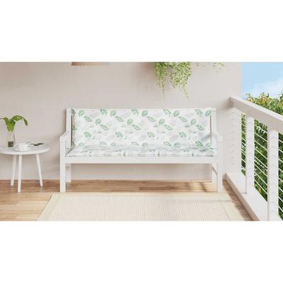 Garden Bench Cushions 2 Pcs Leaf Pattern 150x50x7 Cm Fabric